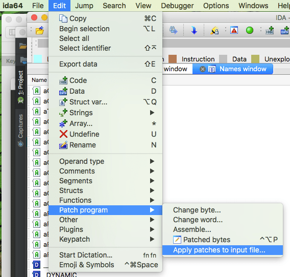 Apply Patch to input the original .so