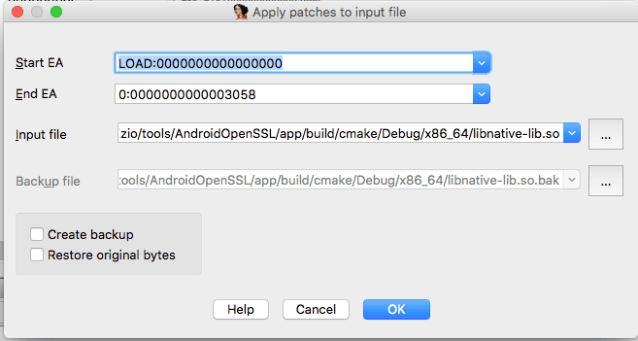 Apply Patch to input the original .so