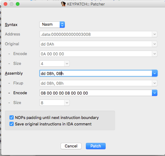 Tampered instruction